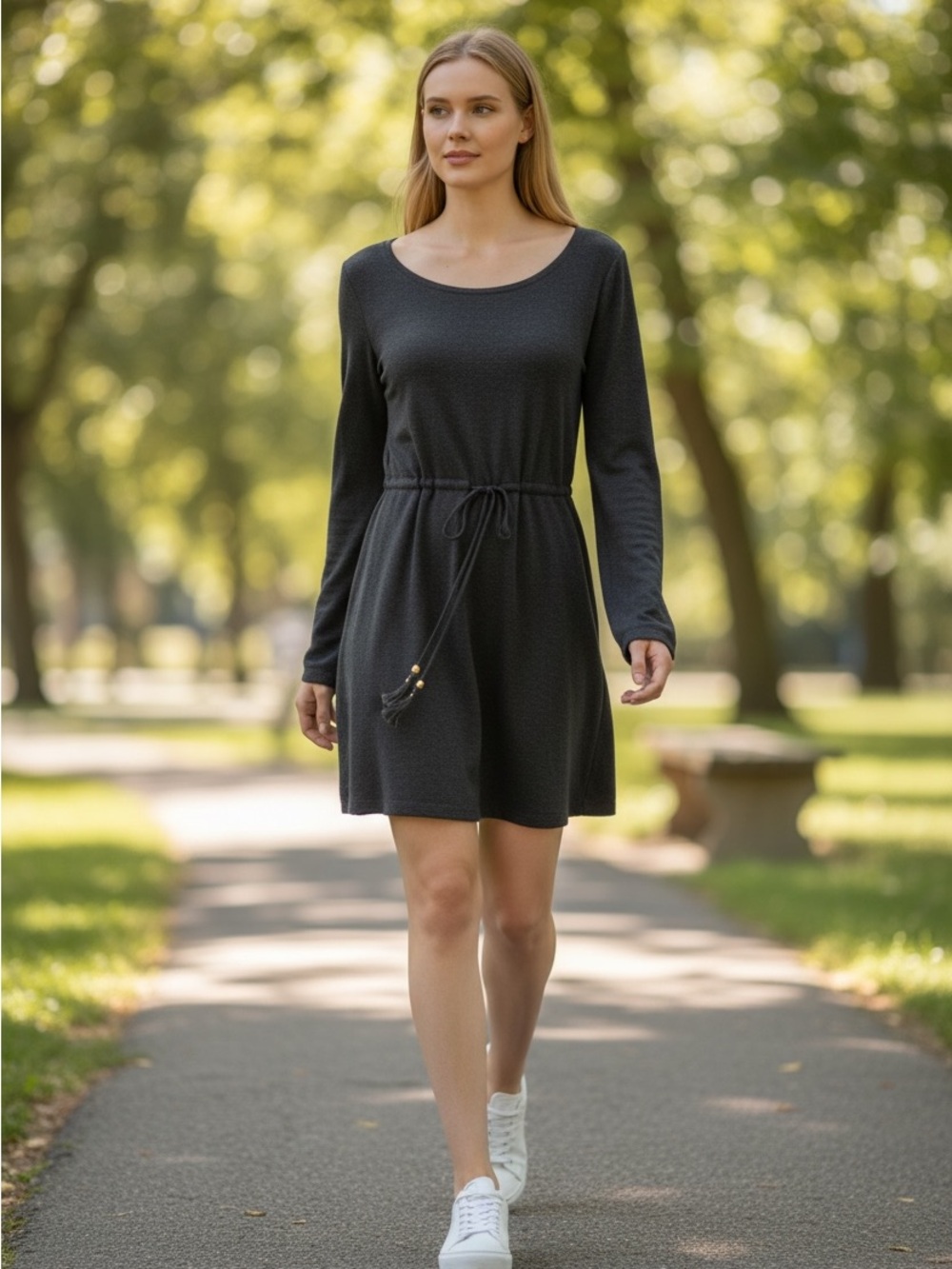 Love Tree Black Asymmetrical Dress